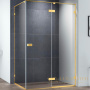 душевой уголок cezares bellagio bellagio-ah-1-120/100-c-boro 120x100 профиль золото брашированное, стекло прозрачное