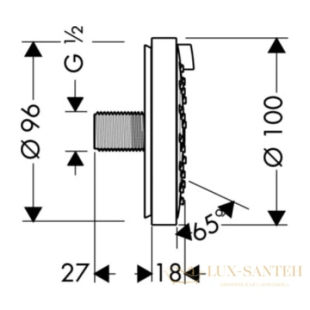 душевая форсунка hansgrohe raindance air 28477000