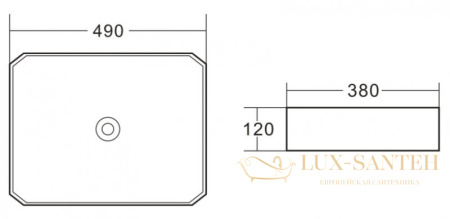 раковина-чаша belbagno bb1386 49 см, белый