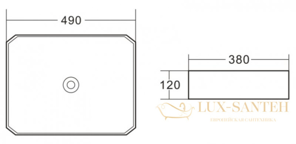 раковина-чаша belbagno bb1386 49 см, белый