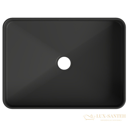 раковина накладная aqueduto espiral, esp0440, прямоугольная 370*500, черный матовый