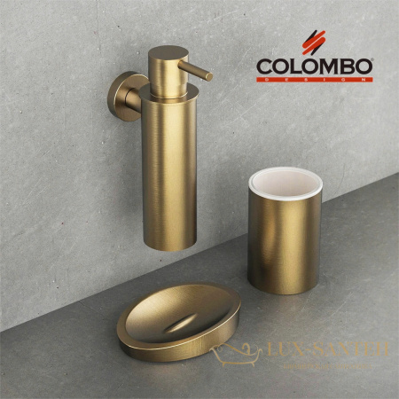 металлическая мыльница colombo design plus w4940.om настольная, золото шлифованное