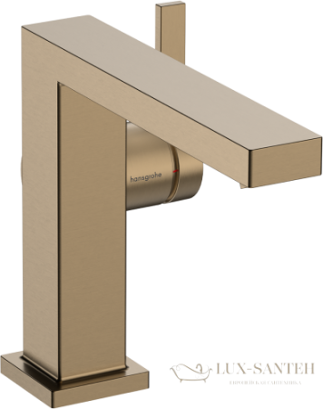 смеситель для раковины hansgrohe tecturis e coolstart ecosmart 73020140, с донным клапаном, бронза шлифованная