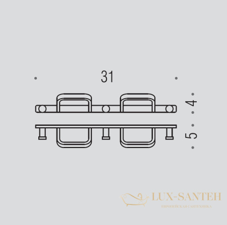 планка с крючками colombo design time w4237, хром