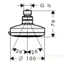 верхний душ hansgrohe croma 100 vario 27441000