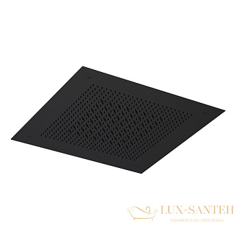 верхний душ потолочный 380х380 мм, almar velvet rain e044282.mb, 2 режима, черный матовый