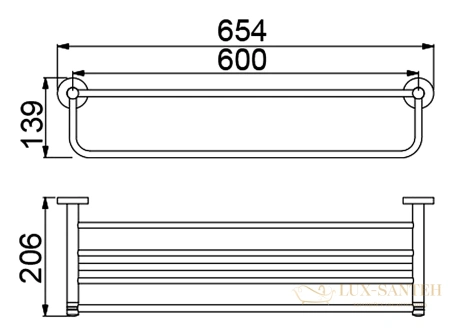 полка для полотенец timo saona 13058/00, хром