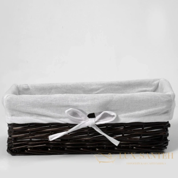 плетеная корзина wasserkraft lossa wb-120-l для белья, темно-коричневый