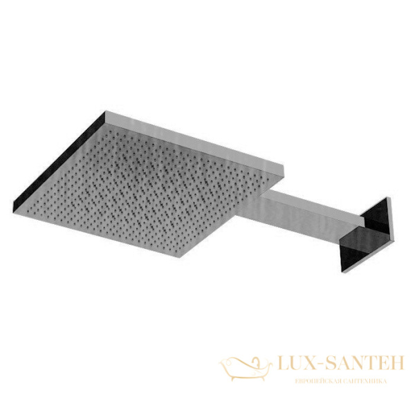 верхний душ 300х300 мм almar velvet e044277.bs, 2 режима, нержавеющая сталь брашированная