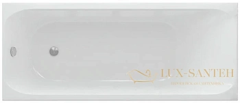 акриловая ванна aquatek альфа 150 alf150-0000025 без гидромассажа, с фронтальным экраном (слив слева, вклеенный каркас)