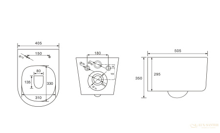 унитаз подвесной безободковый charus elmo rimless tornado ewc700-124w, с быстросъемной крышкой с сиденьем, микролифт,белый глянцевый