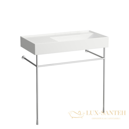 раковина laufen kartell by 8.1033.9.400.112.1 универсальная 90 см, белый глянцевый