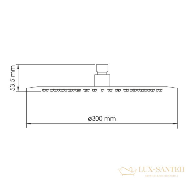 душевая система встраиваемая для душа 300 мм wasserkraft paar a8851.309.338.330.290.292.291, розовое золото