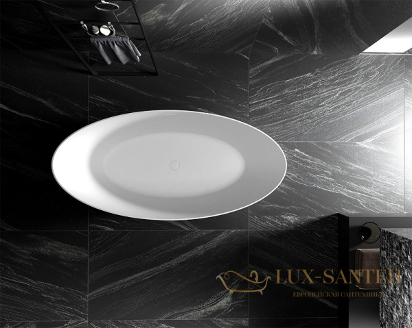 ванна акриловая свободностоящая abber ab9374-1.7, белый глянцевый