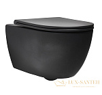 Унитаз подвесной безободковый Simas TREVI TR 18 black matt, 370х560х310h мм, черный матовый