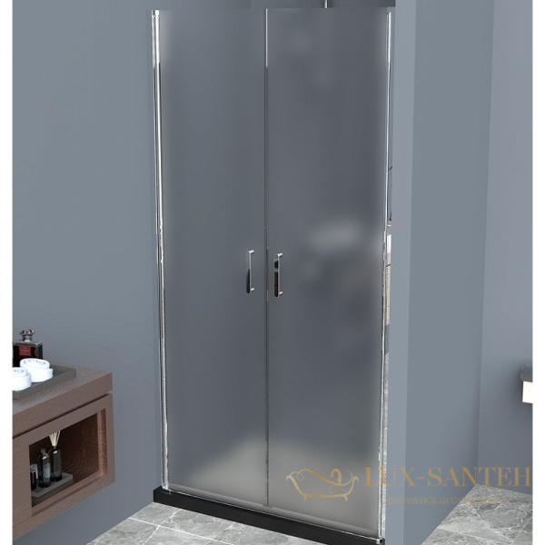 душевая дверь belbagno uno uno-b-2-110-p-cr 110 см профиль хром, стекло рифленое