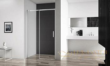 душевая дверь belbagno acqua acqua-bf-1-110-c-cr 110 см профиль хром, стекло прозрачное