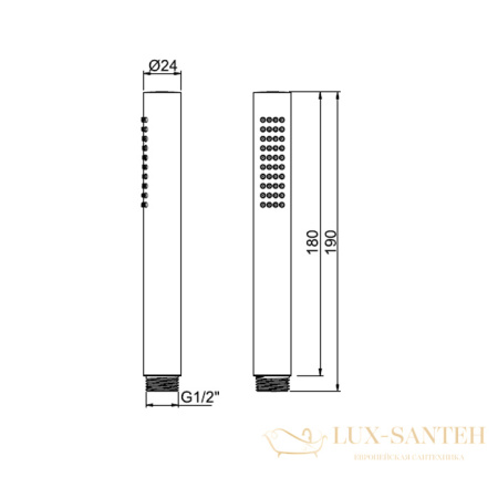 ручной душ almar easybras e082091.cr, хром