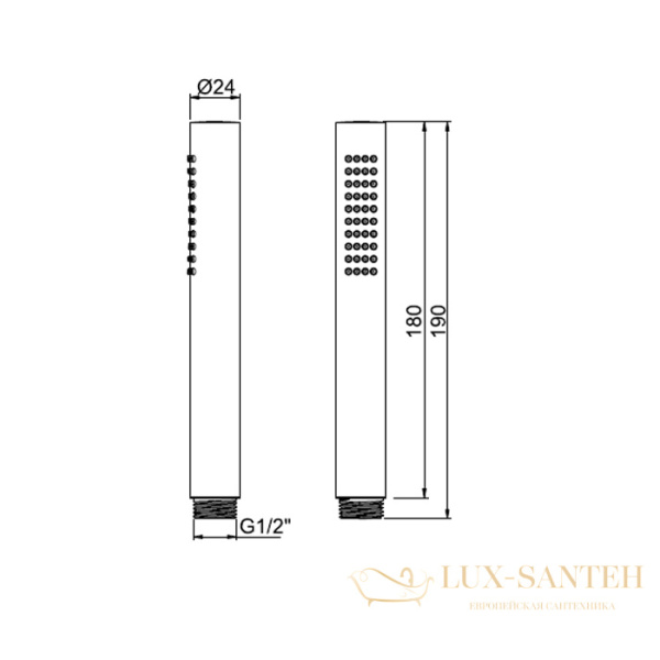 ручной душ almar easybras e082091.cr, хром
