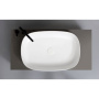 раковина прямоугольная white ceramic jumper w070701 накладная 60x40x13 см, белый глянцевый