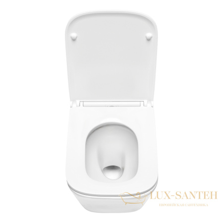 комплект tece tecespring v k955202wcs с подвесным унитазом и панелью смыва tecespring v, черный матовый/хром