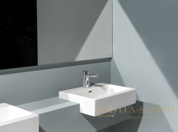 раковина laufen living 8.1343.2.000.109.1 55 см, белый глянцевый 