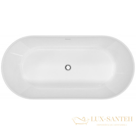 акриловая ванна belbagno bb306-1675 167х80 без гидромассажа, белый