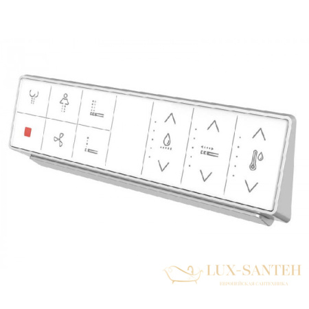 унитаз подвесной uni-flow mi-smart ch1048zr-a, с крышкой-биде и дистанционным пультом, белый глянцевый