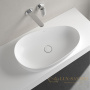 раковина накладная villeroy&boch antao 4a7465rw, 65x40x14,6 cм, stone white ceramicplus, без перелива, белый матовый