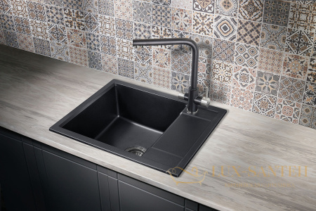 кухонная мойка milacio navarra mc.77071 60 см, черный матовый