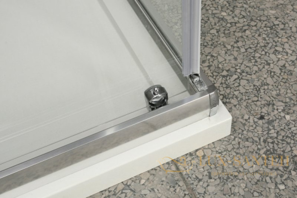 душевой уголок belbagno uno uno-ah-1-100/80-c-cr 100x80 см профиль хром, стекло прозрачное 