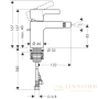 смеситель для биде hansgrohe metris s 31261000