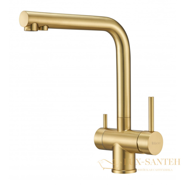 смеситель milacio ultra mcu.558.gd для кухни, золото брашированное