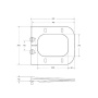 подвесной унитаз belbagno marmi bb052chr/bb052sc с сиденьем микролифт, белый