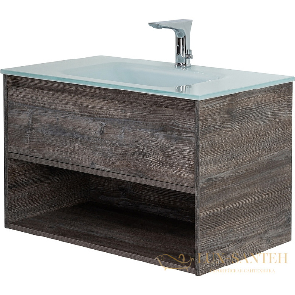 тумба под раковину belbagno kraft kraft-800-1c-so-pp 80 см подвесная, pino pasadena