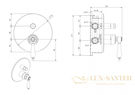 смеситель cezares aphrodite aphrodite-vdim2-02-bi для ванны, бронза
