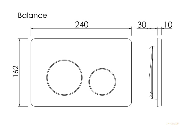 панель смыва ceramica nova balance circle cn12-001w для инсталляции, белый глянцевый