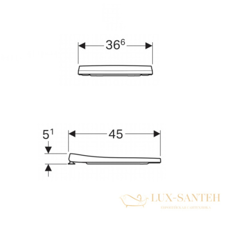 сиденье geberit icon 574950000 с крышкой с механизмом плавного закрывания, белый