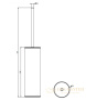 ерш gessi 316 accessories 54744.707 напольный, black metal brushed pvd/черный