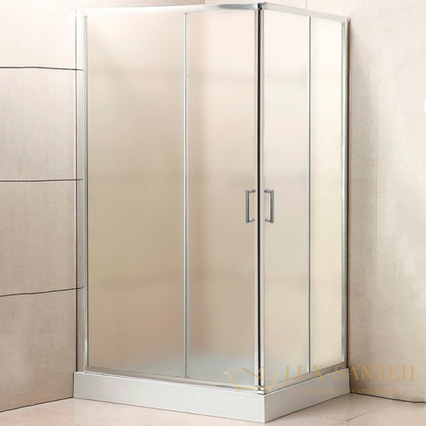душевой уголок belbagno uno uno-195-ah-2-100/80-p-cr 100х80 см профиль хром, стекло рифленое
