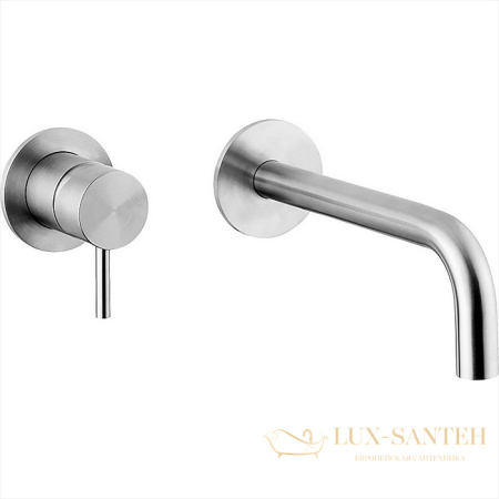 смеситель для раковины встраиваемый cisal xion, xi002511d1, внешняя и внутренняя части в комплекте, нержавеющая сталь