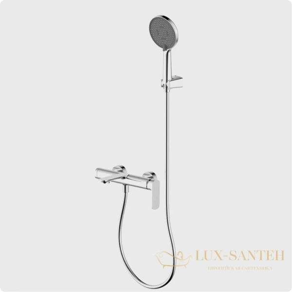 смеситель для ванны aquame monza aqm6312cr, с душевым набором, хром