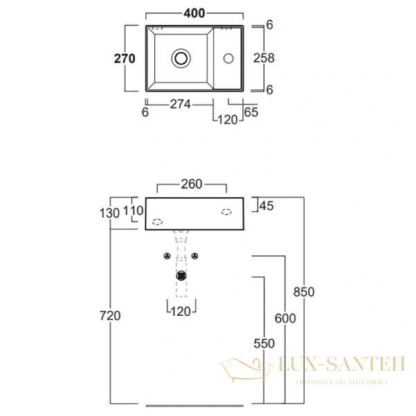 раковина simas agile ag40 bi*1 40x27 см, белый