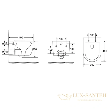 унитаз подвесной безободковый aquame aqm2013pro, смыв торнадо, с быстросъемным сиденьем softclose, белый глянцевый
