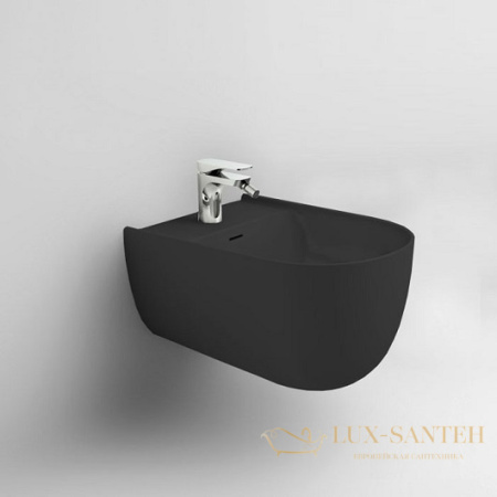 биде artceram the one thb001 17 00 подвесное, черный матовый