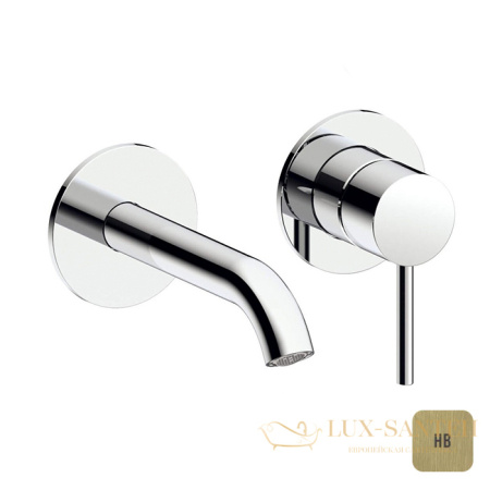 смеситель для раковины встраиваемый almar e210054.hb, внешняя часть, излив 160-185 латунь брашированная pvd