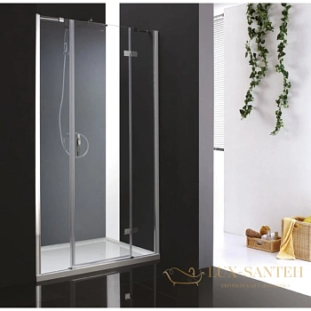 душевая дверь cezares bergamo-b-13 bergamo-w-b-13-100+60/60-c-cr-r распашная 215 см, стекло прозрачное