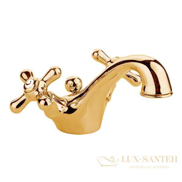 смеситель для раковины, nicolazzi nuova brenta, 2532gb, с донным клапаном, gold brass