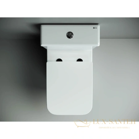 чаша напольного безободкового унитаза ceramica nova cubic cn1803-b с сиденьем микролифт, белый