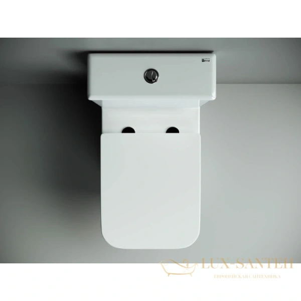 чаша напольного безободкового унитаза ceramica nova cubic cn1803-b с сиденьем микролифт, белый